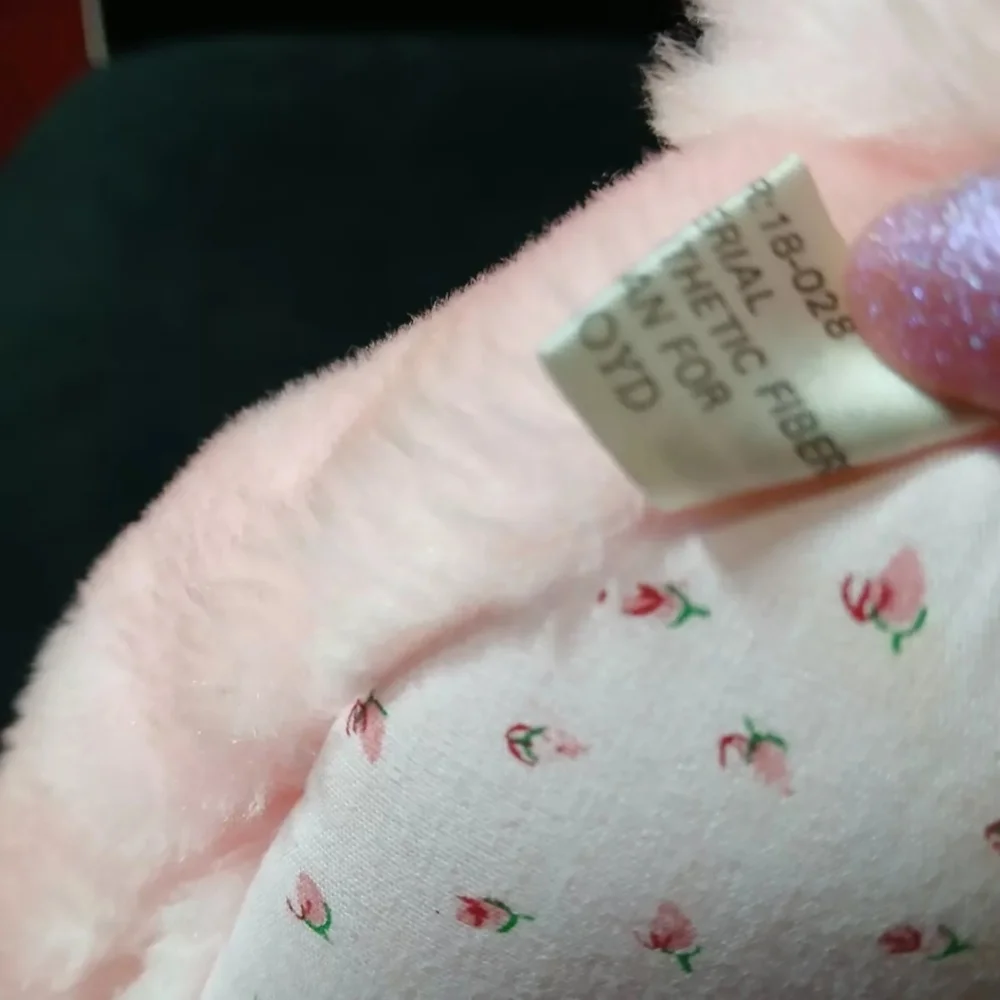 Vintage‎ House Of Lloyd Pink Puppy Dog Stuffed Plush Floral Inside Basket Rare